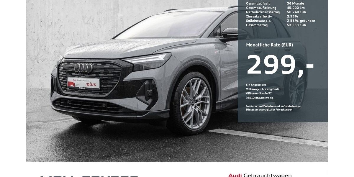 Audi Q4 e-tron 6.580 km 49.470 &euro; Düsseldorf 40549