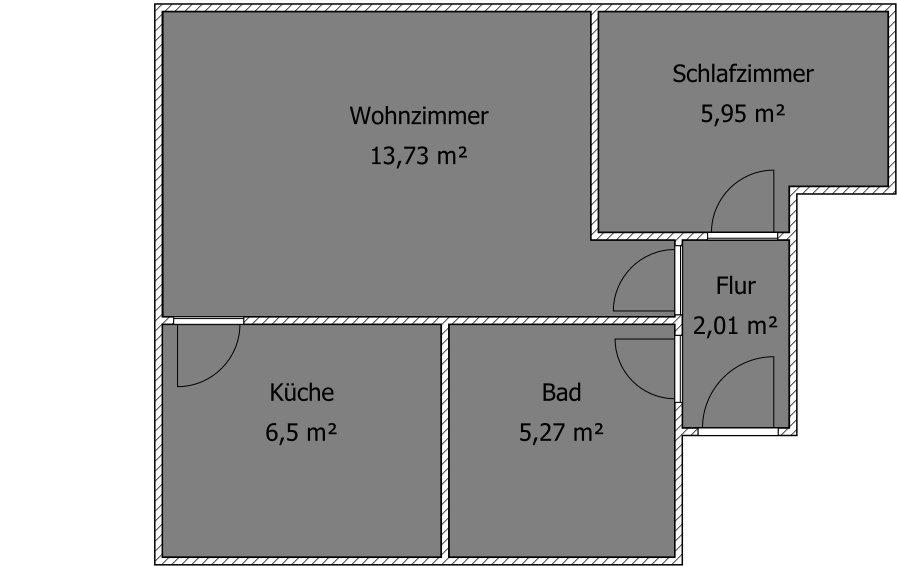 Dachgeschoßwohnung Bützow - 2 Zimmer, 33 m&sup2;, 310&euro; | Angebot:26380137