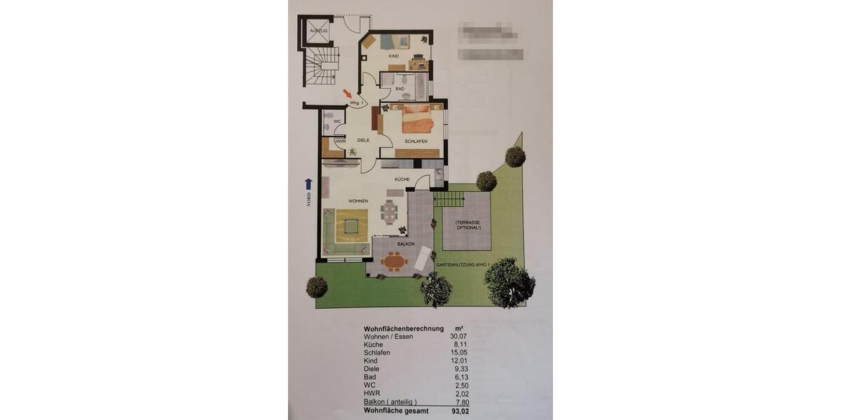Erdgeschoßwohnung Backnang - 3.5 Zimmer, 93 m&sup2;, 1.350&euro; | Angebot:26214473