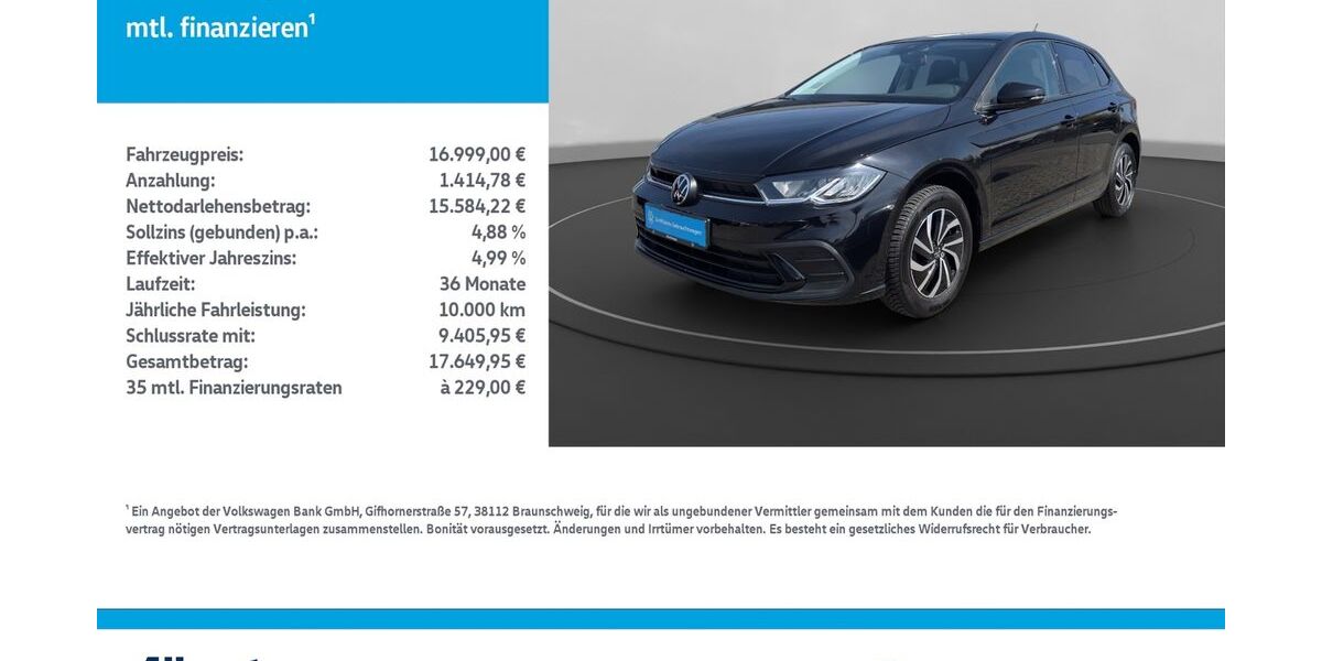 VW Polo 36.066 km 16.999 &euro; Leinefelde-Worbis/DE 37327