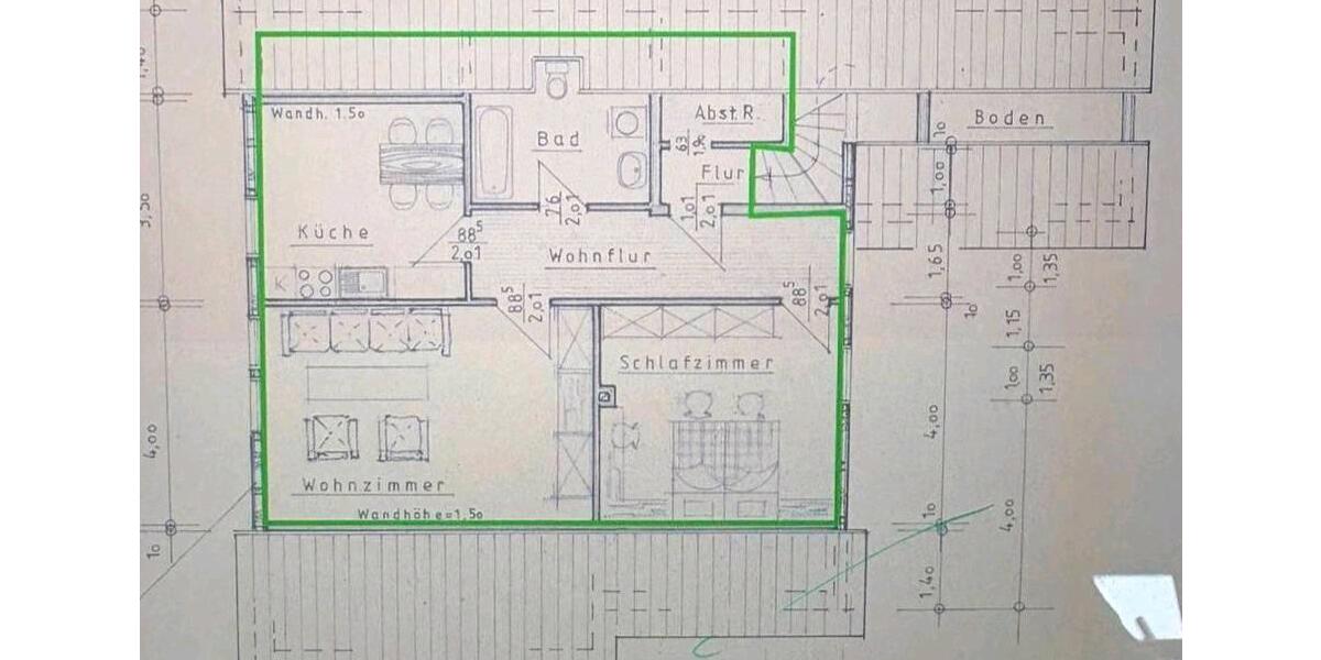 Dachgeschoßwohnung Löhne - 1 Zimmer, 70 m&sup2;, 650&euro; | Angebot:25979663