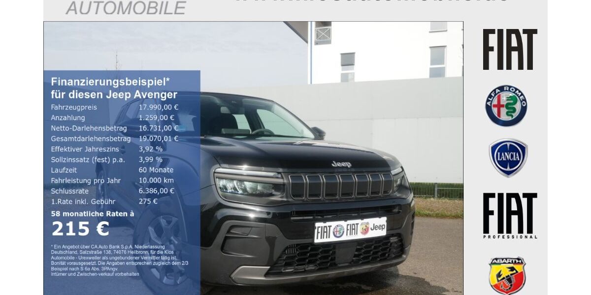 Jeep Avenger 18.351 km 17.990 &euro; Marpingen 66646