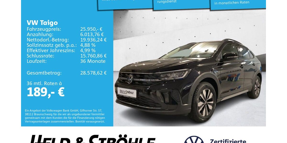 VW Taigo 4.998 km 25.950 &euro; Neu-Ulm 89231