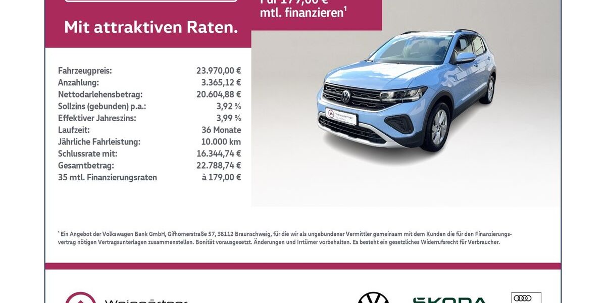 VW T-Cross 13.800 km 23.390 &euro; Miesbach 83714