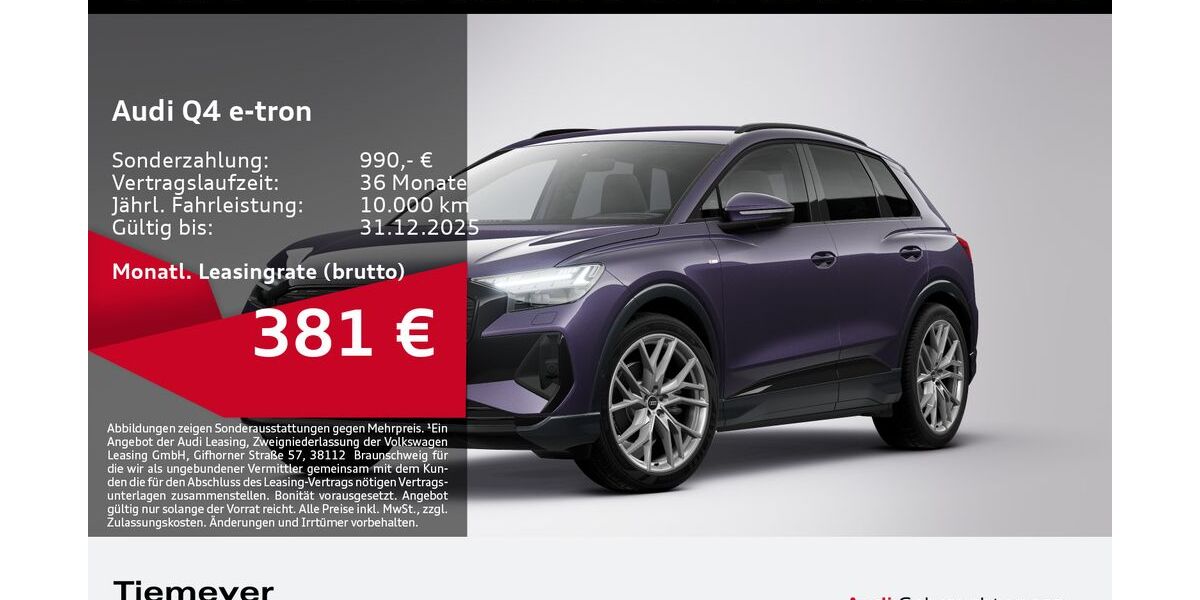 Audi Q4 e-tron 9.671 km 44.740 € Dorsten 46284