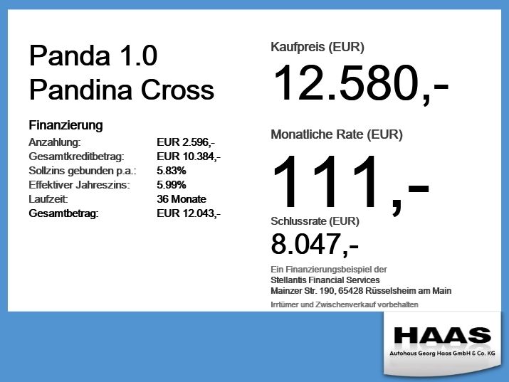 Fiat Panda 13.000 km 12.580 &euro; Augsburg 86159