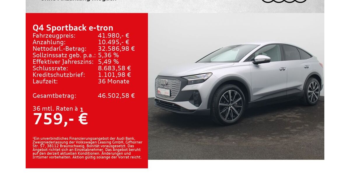 Audi Q4 e-tron 8.500 km 41.280 &euro; Würzburg 97076