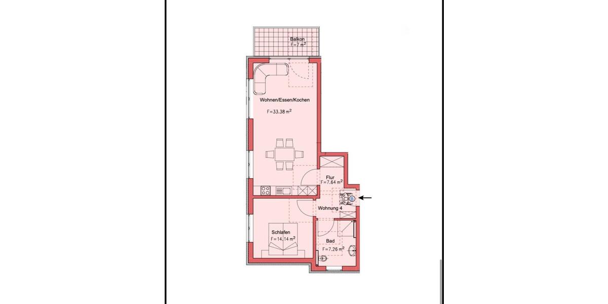Etagenwohnung Appenweier - 2 Zimmer, 63 m&sup2;, 980&euro; | Angebot:25783440