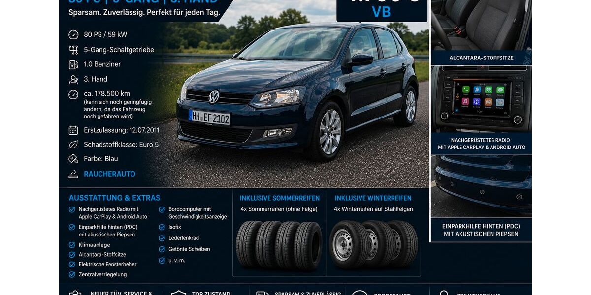 VW Polo 178.000 km 4.700 &euro; Hamburg 21107