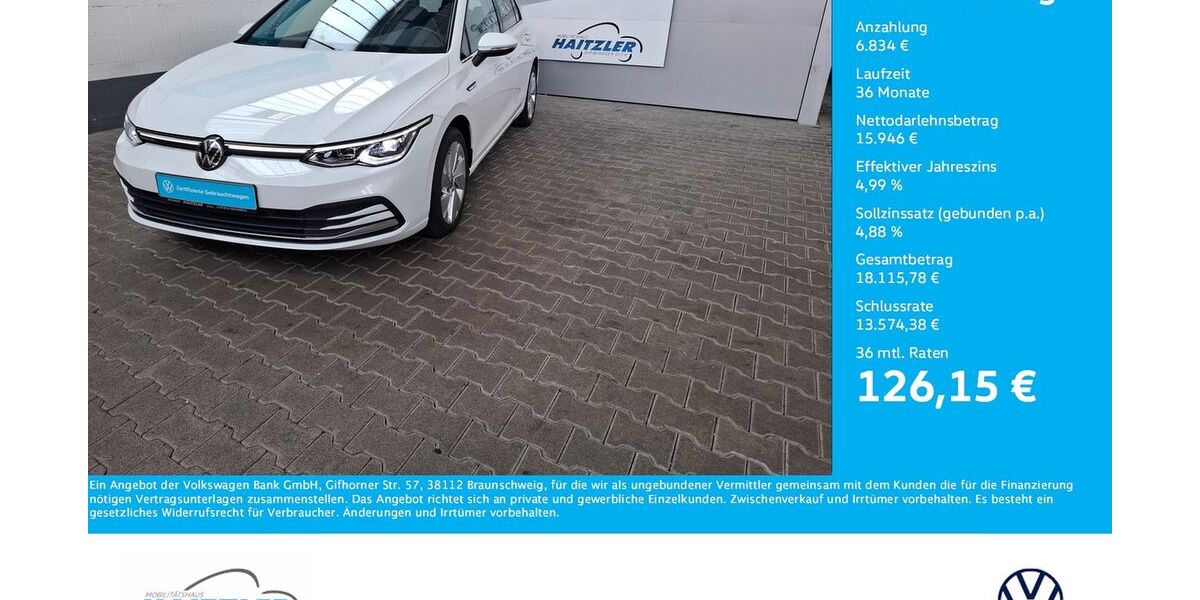 VW Golf 18.840 km 22.780 &euro; Gernsbach 76593