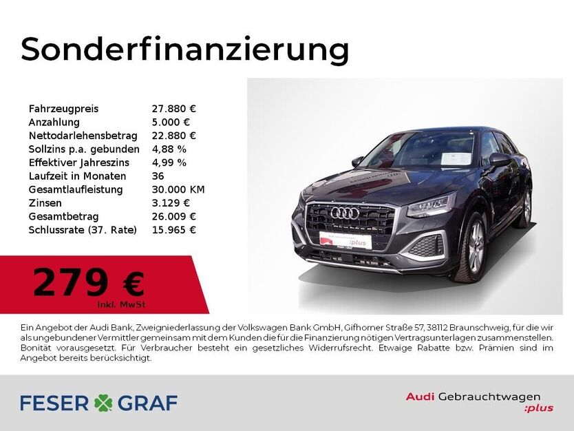 Audi Q2 18.990 km 27.880 € Lauf an der Pegnitz 91207