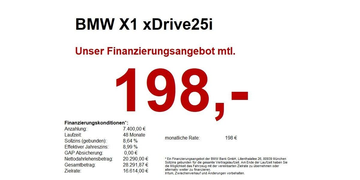 BMW X1 29.359 km 27.690 &euro; Buchen- Hettingen 74722