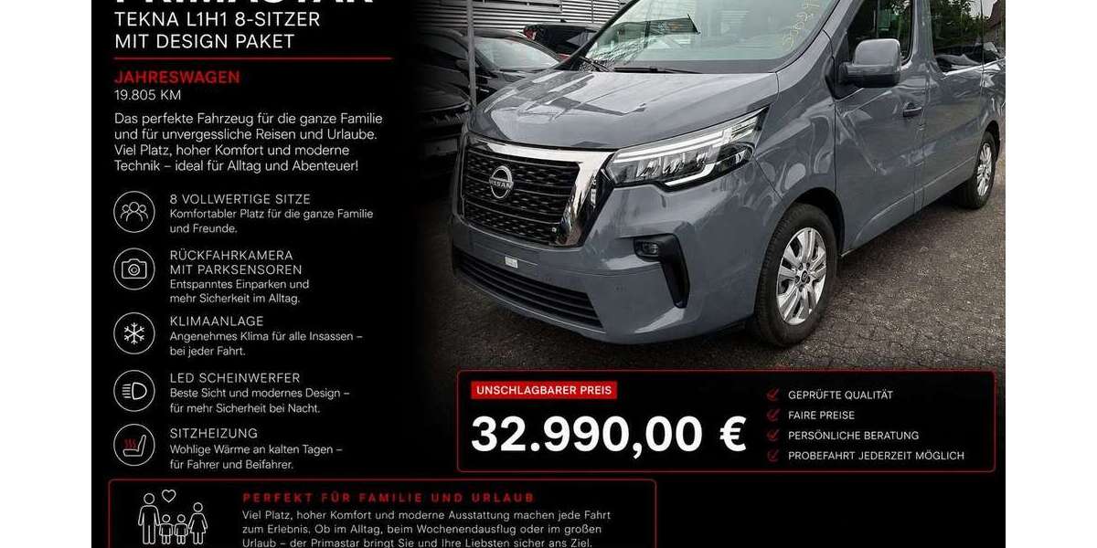 Nissan Primastar 19.805 km 32.590 &euro; Paderborn 33106