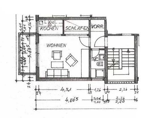Etagenwohnung Reiskirchen - 1 Zimmer, 27 m&sup2;, 450&euro; | Angebot:26385296