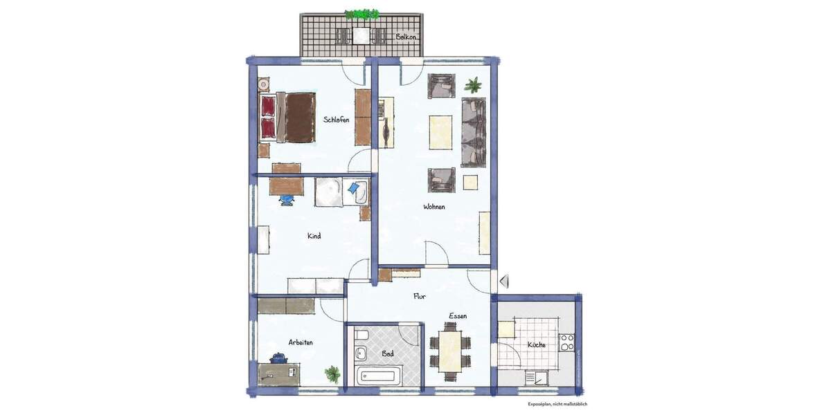 Etagenwohnung Freiburg im Breisgau Zähringen - 4 Zimmer, 395.000&euro; | Angebot:26375885