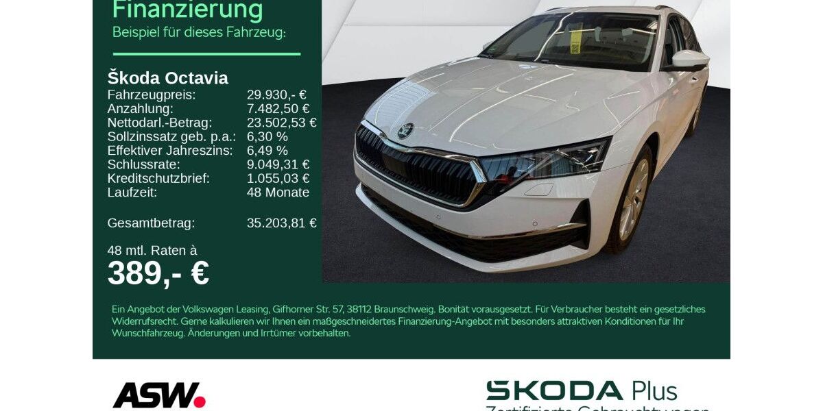 Skoda Octavia 22.300 km 29.930 &euro; Bad Rappenau 74906