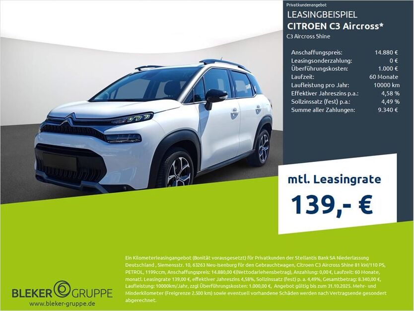 Citroen C3 Aircross 19.719 km 14.880 € Stuhr 28816