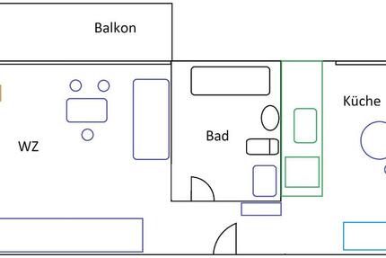 Wohnung Meiningen - 1 Zimmer, 43 m&sup2;, 300&euro; | Angebot:26342537