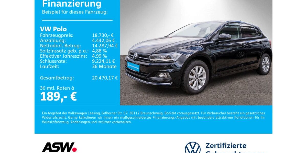 VW Polo 47.900 km 18.730 € Neckarsulm 74172
