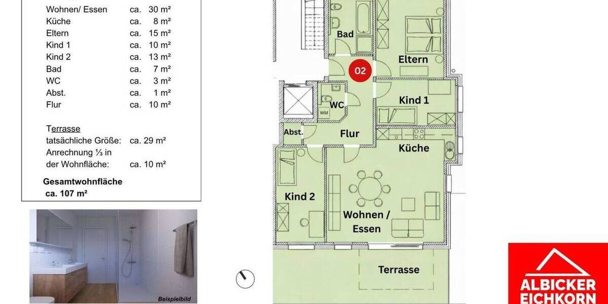 Etagenwohnung Stühlingen - 4 Zimmer, 107 m&sup2;, 449.400&euro; | Angebot:25696589