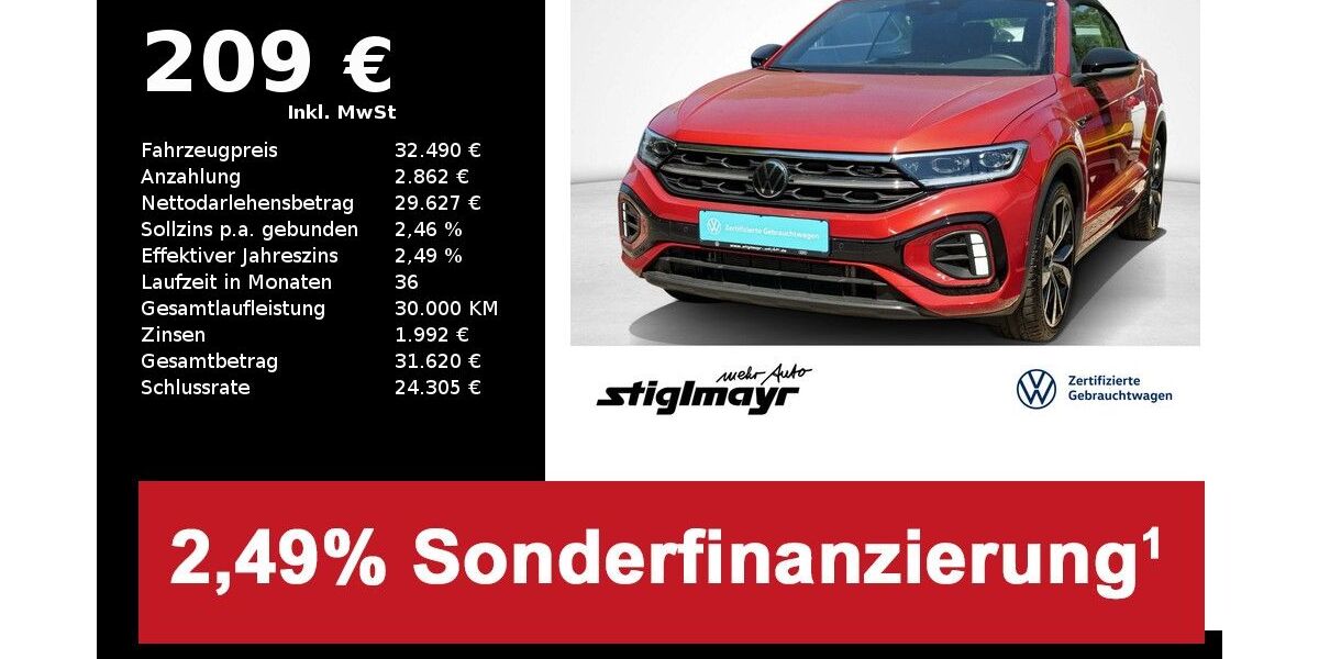 VW T-Roc 25.581 km 32.490 &euro; Pfaffenhofen/Ilm 85276