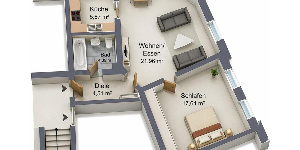 Etagenwohnung Pirna - 2 Zimmer, 56 m&sup2;, 480&euro; | Angebot:26296753