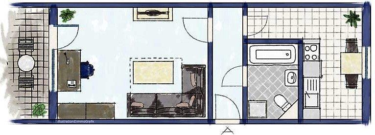 Erdgeschoßwohnung Potsdam Industriegelände - 1 Zimmer, 36 m&sup2;, 435&euro; | Angebot:26672155
