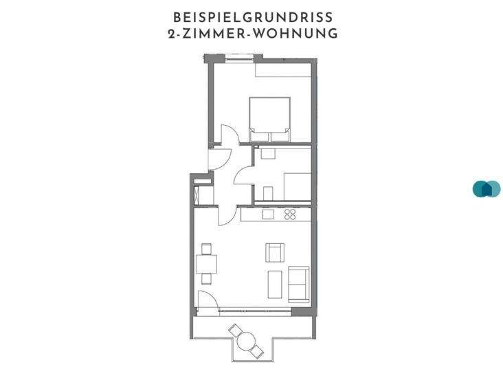 Etagenwohnung Bremen Handelshäfen - 2 Zimmer, 51 m&sup2;, 824&euro; | Angebot:24824491