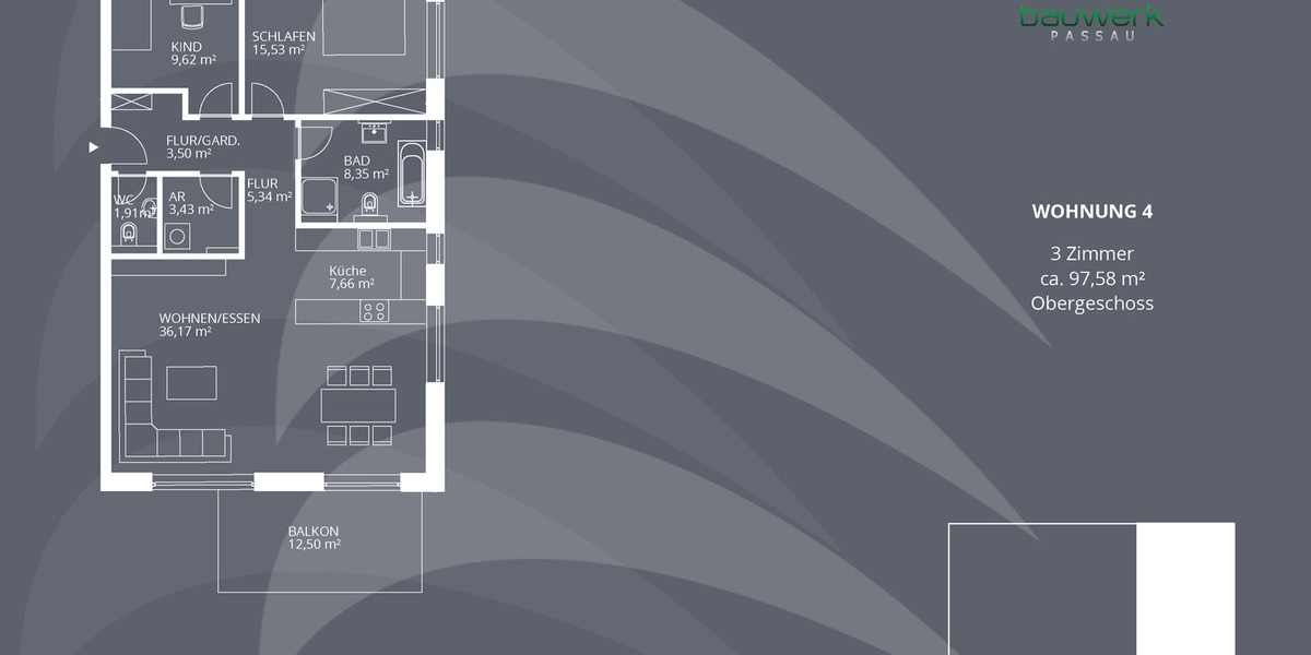 Etagenwohnung Altenthann Forstmühle - 3 Zimmer, 97 m&sup2;, 449.900&euro; | Angebot:23945224