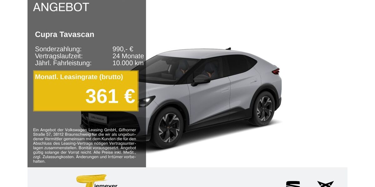 Cupra Tavascan 29.315 km 39.320 &euro; Hemer 58675