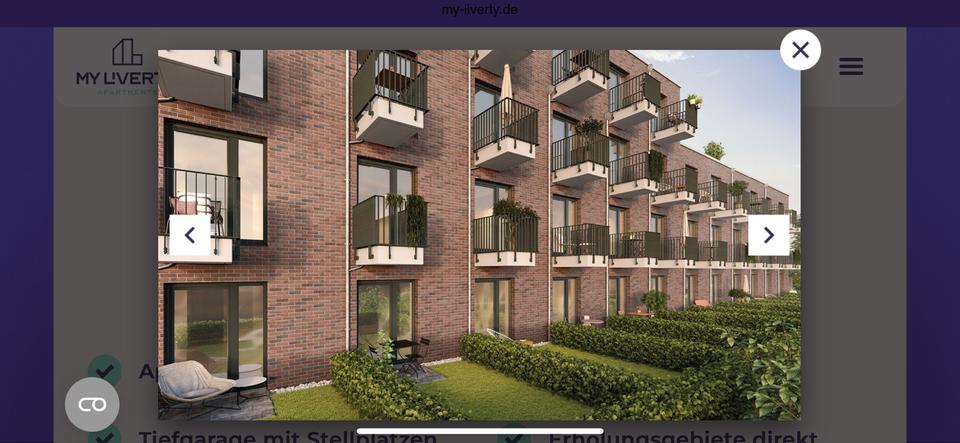 Etagenwohnung Potsdam - 1 Zimmer, 22 m&sup2;, 640&euro; | Angebot:26284405