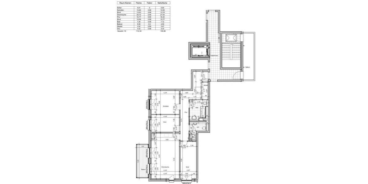 Etagenwohnung Rostock Groß-Klein - 4 Zimmer, 101 m&sup2;, 1.850&euro; | Angebot:26251046