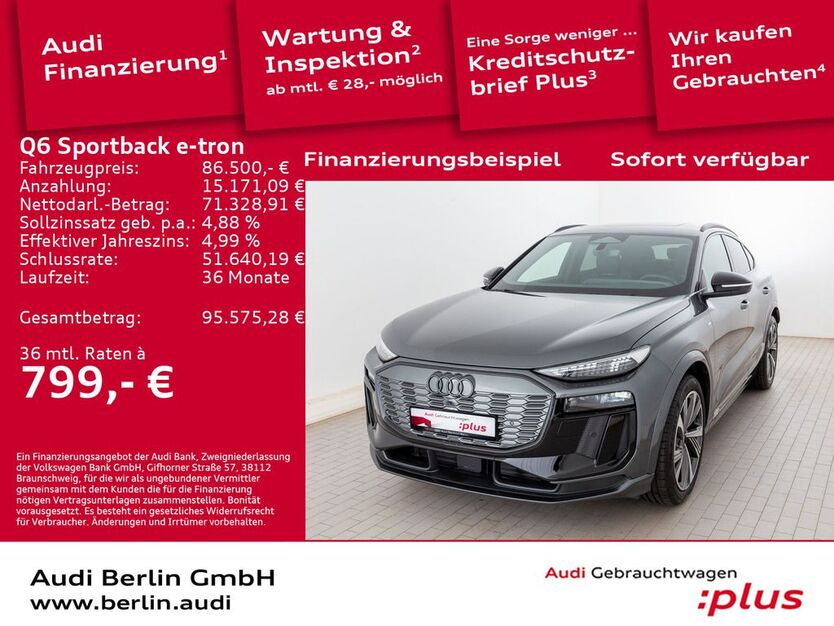 Audi Q6 e-tron 6.001 km 86.500 € Berlin 12489