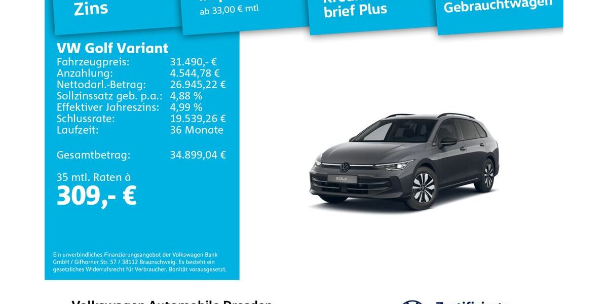 VW Golf 12.825 km 31.490 &euro; Dresden 01067