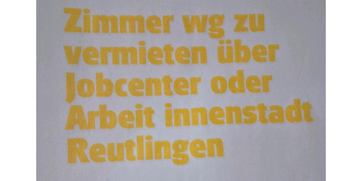 Etagenwohnung Reutlingen - 1 Zimmer, 15 m&sup2;, 480&euro; | Angebot:24873273