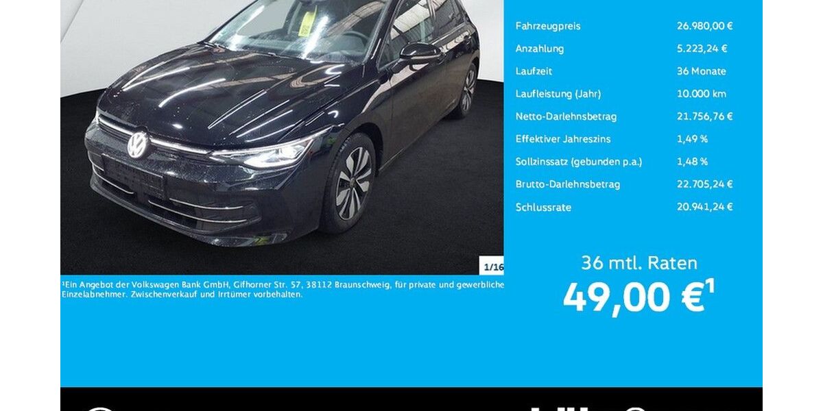 VW Golf 26.066 km 26.980 &euro; Trier 54292