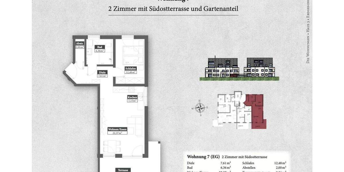 Etagenwohnung Mering - 2 Zimmer, 66 m&sup2;, 425.000&euro; | Angebot:25760357
