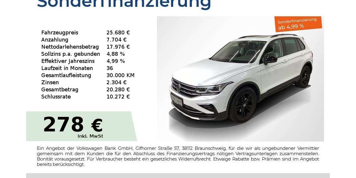VW Tiguan 83.602 km 25.680 &euro; Fürth 90763