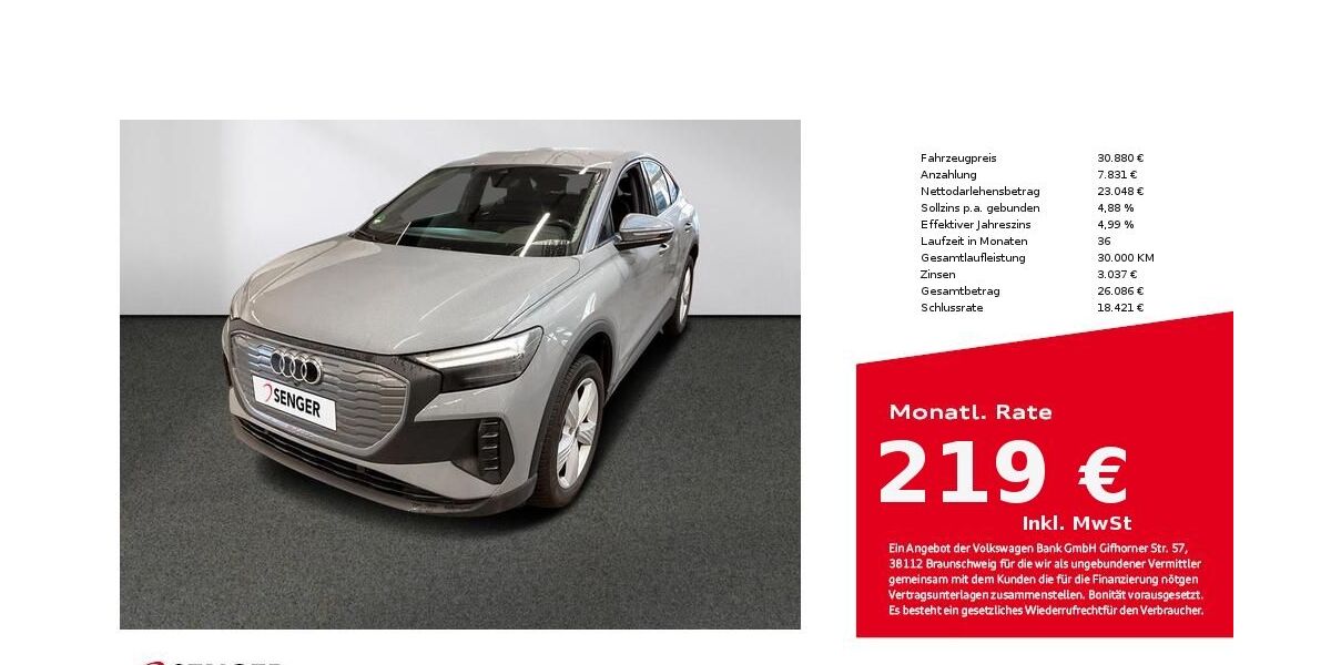 Audi Q4 e-tron 58.650 km 30.880 &euro; Münster 48153