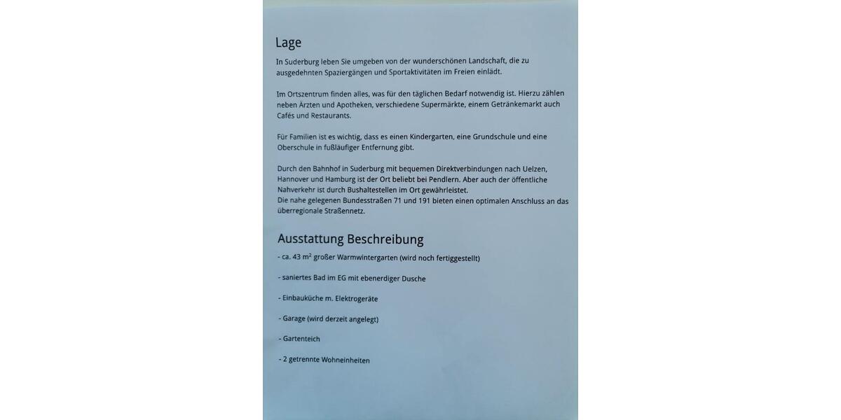 Einfamilienhaus Suderburg - 9 Zimmer, 206 m&sup2;, 298.000&euro; | Angebot:26564472