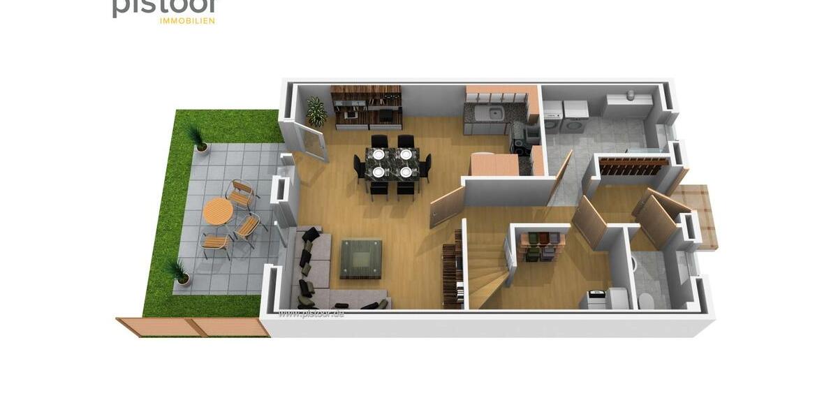 Reihenhaus Rastede - 5 Zimmer, 123 m&sup2;, 1.550&euro; | Angebot:23227148