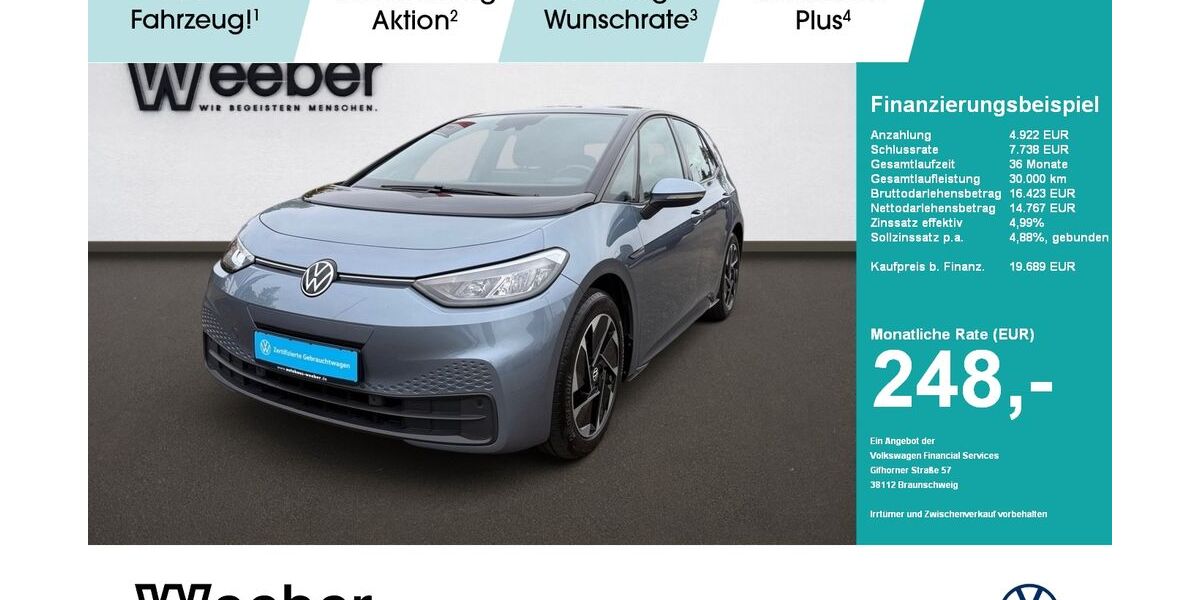 VW ID.3 40.939 km 18.890 &euro; Weil der Stadt 71263