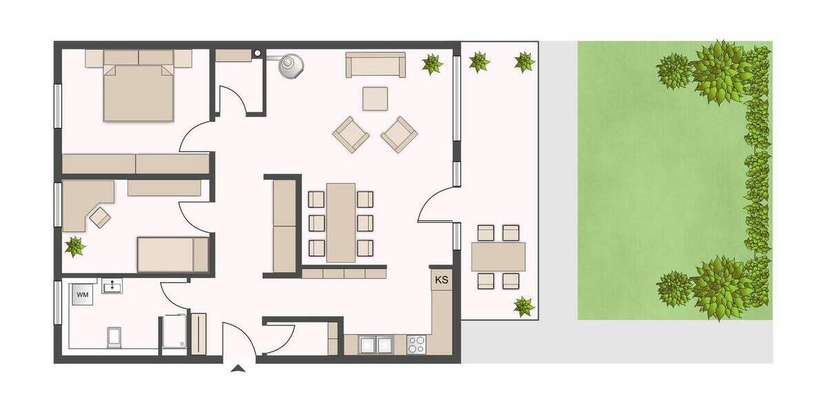 Terrassenwohnung Leipzig Wahren - 3 Zimmer, 89 m&sup2;, 389.000&euro; | Angebot:26343608