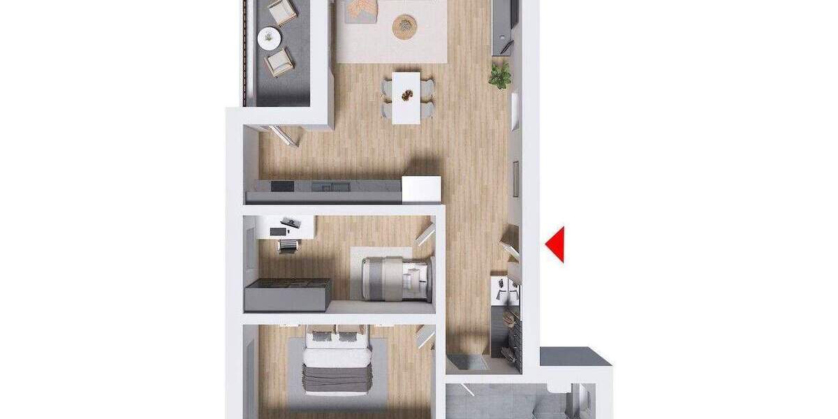 Etagenwohnung Auerbach Loh - 3 Zimmer, 71 m&sup2;, 248.500&euro; | Angebot:25760487