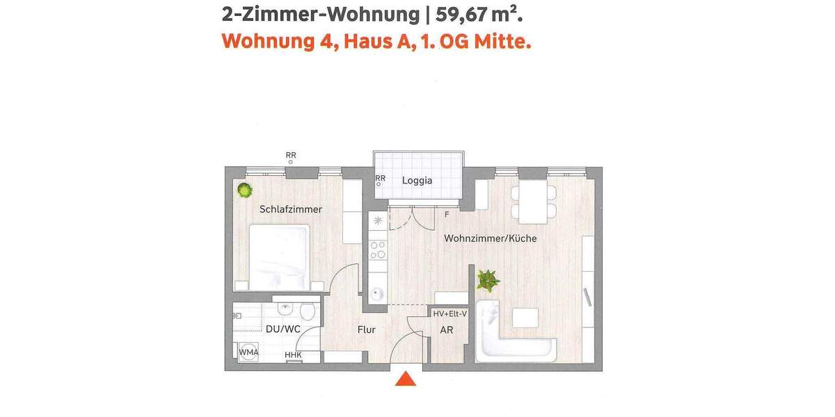 Etagenwohnung Leipzig Anger-Crottendorf - 2 Zimmer, 59 m&sup2;, 835&euro; | Angebot:25606717