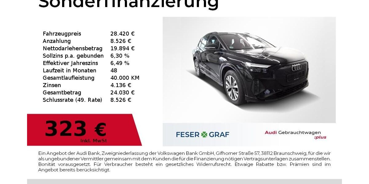 Audi Q4 e-tron 60.700 km 28.420 € Nürnberg 90411