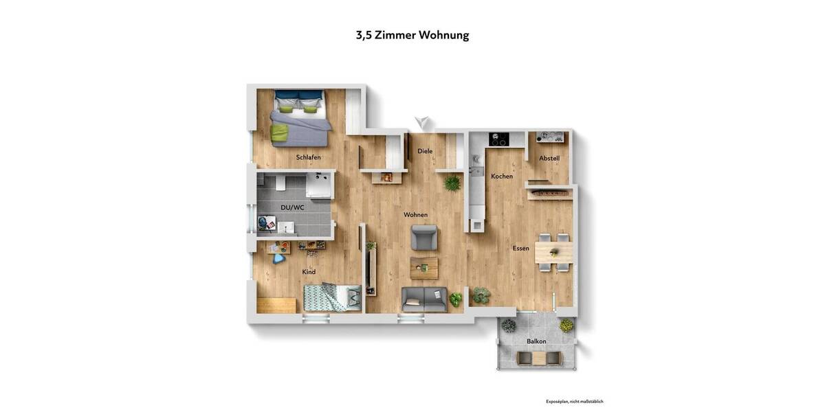 Etagenwohnung Bad Dürrheim - 3 Zimmer, 73 m&sup2;, 225.000&euro; | Angebot:26169734