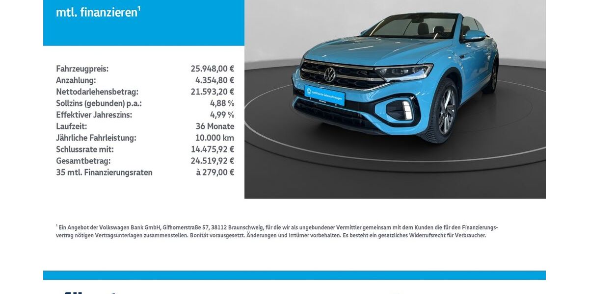 VW T-Roc 40.974 km 25.948 &euro; Nordhausen 99734