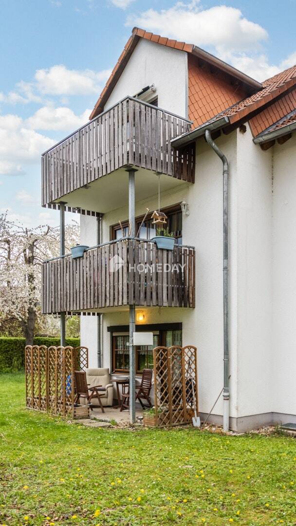 Attraktive Dachgeschosswohnung mit 2 Zimmern, Balkon und Gartennutzung in Eischleben 2 zimmer