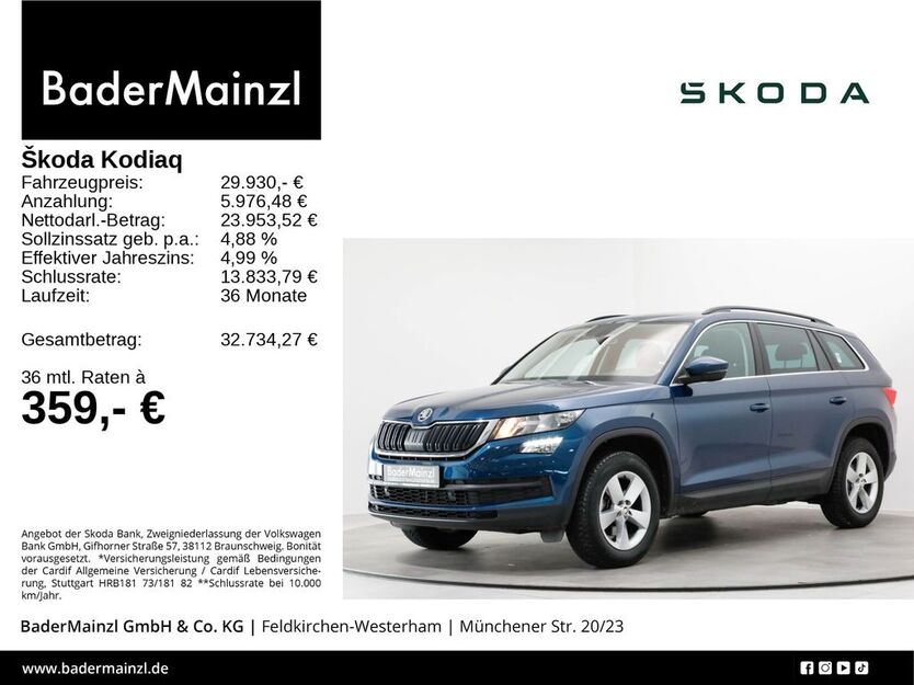 Skoda Kodiaq 35.700 km 29.930 € Feldkirchen/Westerham 83620